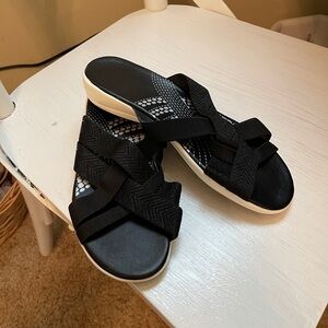 Strappy black sandals